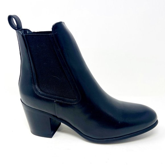 Thursday Boot Co Shoes - Thursday Boot Co Womens Black Aria Boot Handcrafted Leather Chelsea Bootie